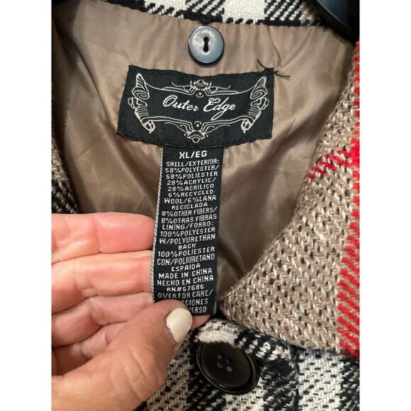 Outer Edge double breasted pea coat XL - Picture 4 of 6